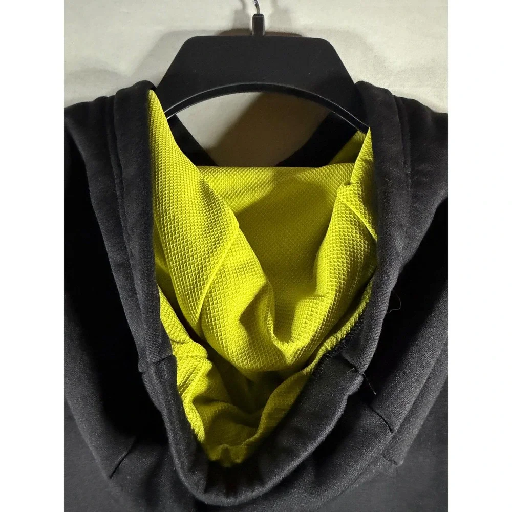 The North Face Mountain Athletics Hoodie Men XL Black Yellow Pullover Sweatshirt